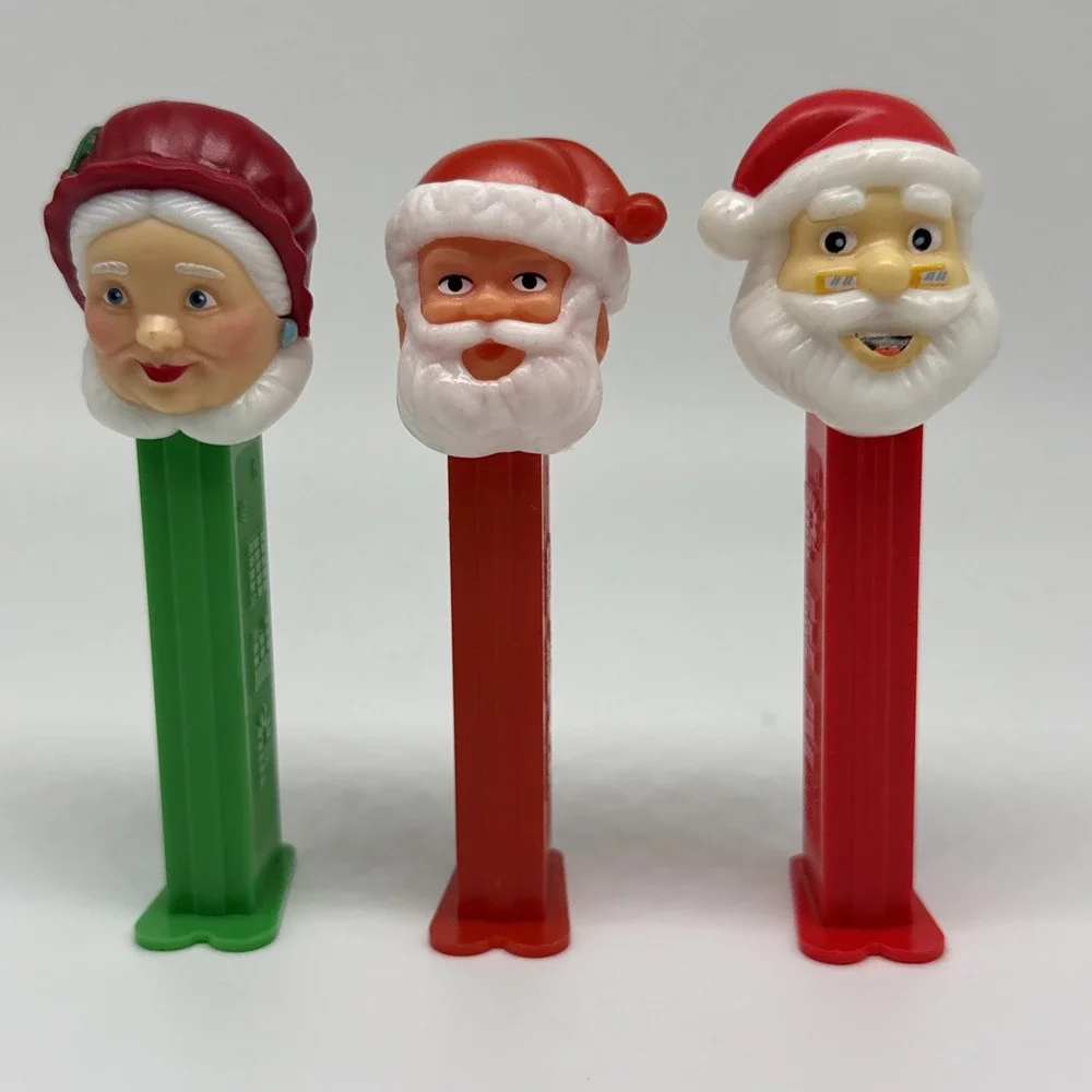PEZ Candy Dispensers Christmas Santa Claus Mrs Claus (LOT OF 3) Hungary Slovenia